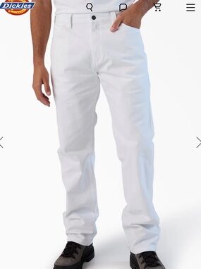 Dickies White Relaxed Fit Men’s Utility Pant 34x36